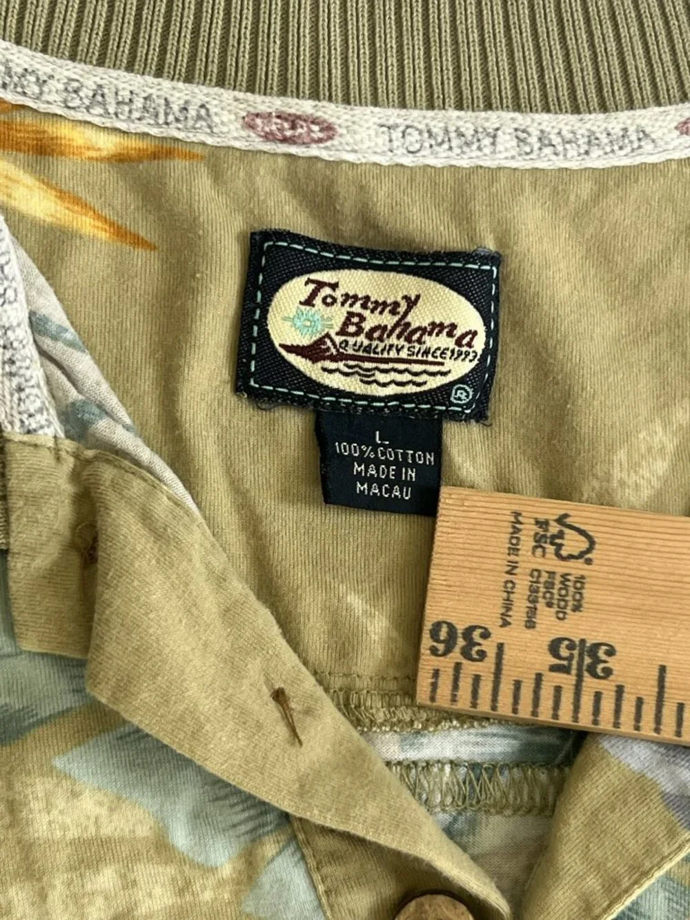 Vintage Tommy Bahama Tropical Bird of Paradise Print Polo‎ Shirt Men's Large